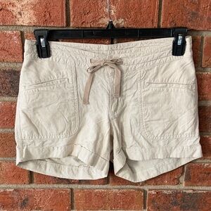 North Face Casual Tan Stripe Women's Shorts